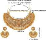 Efulgenz Indian Bollywood Traditional Crystal Pearl Wedding Choker Necklace Earrings Maang Tikka Jewelry Set - Image 5